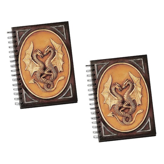 Design Toscano 8.5&#x22; The Dragon Sentinels&#x27; Book of Secrets Set